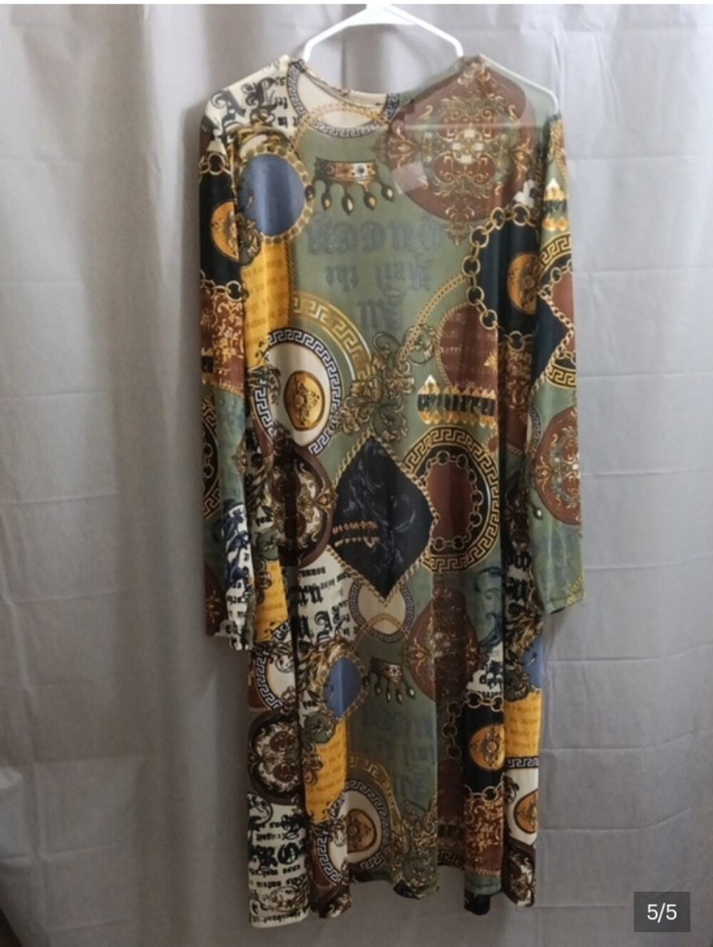 Love Sheer Printed Long Cardigan in Olive, Tan, Black